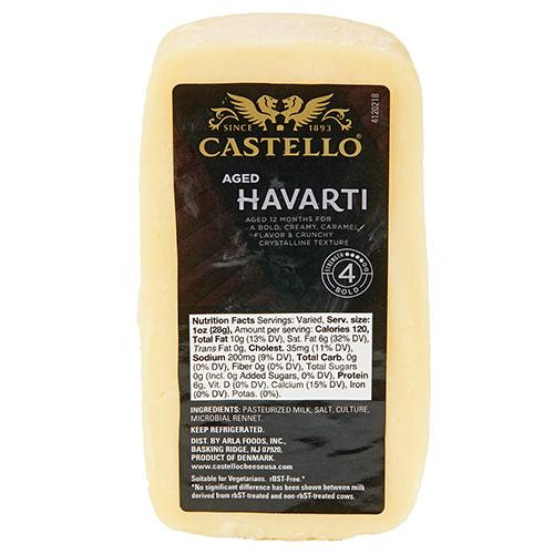 Castello Aged Havarti Cheese Nutrition & Ingredients GreenChoice