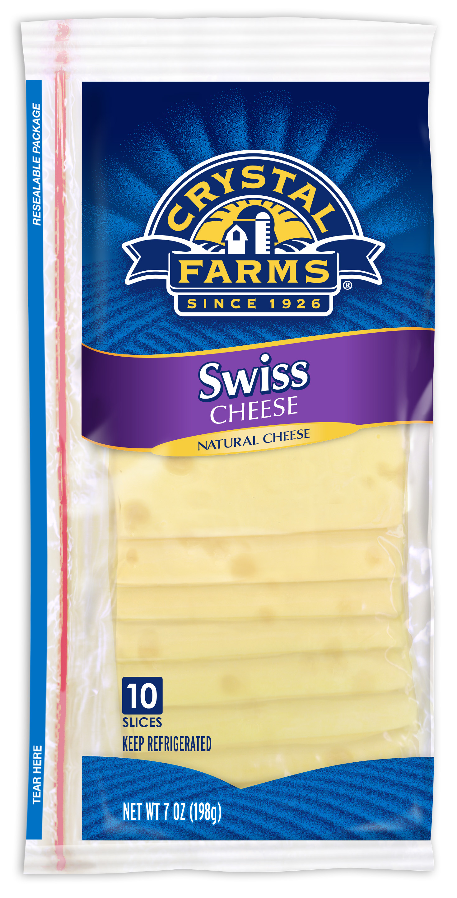 Crystal Farms Swiss Cheese Slices Nutrition & Ingredients GreenChoice