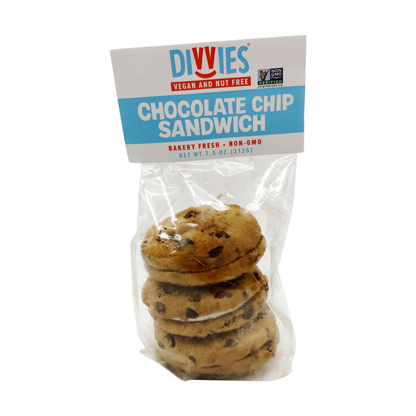 Divvies Chocolate Chip Sandwich: Nutrition & Ingredients | GreenChoice