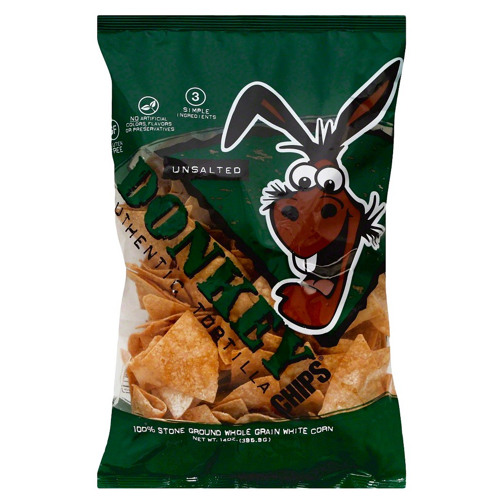 Donkey Chips Tortilla Chips Unsalted Nutrition & Ingredients GreenChoice