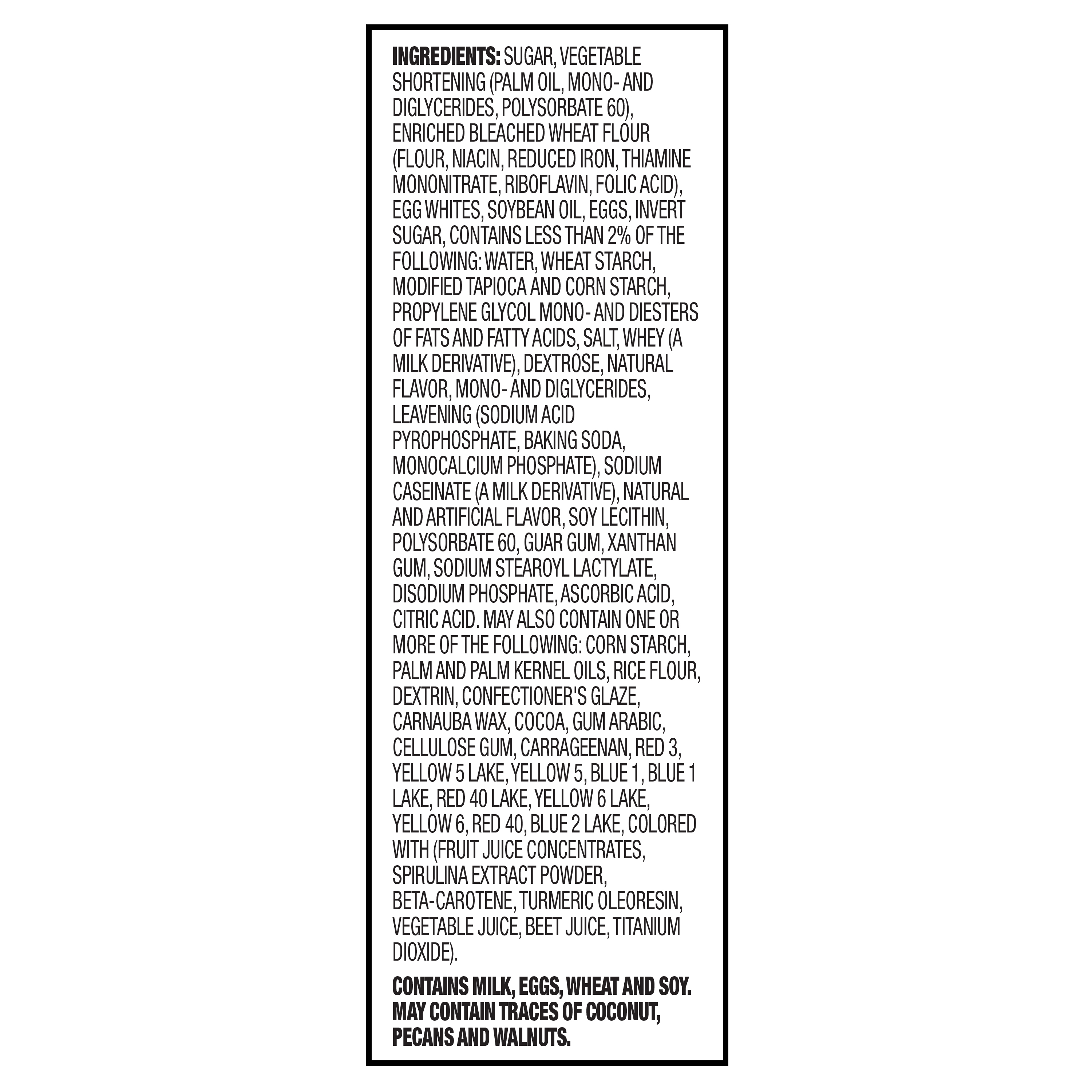 Freshness Guaranteed 14 Sheet Iced White Cake: Nutrition & Ingredients ...