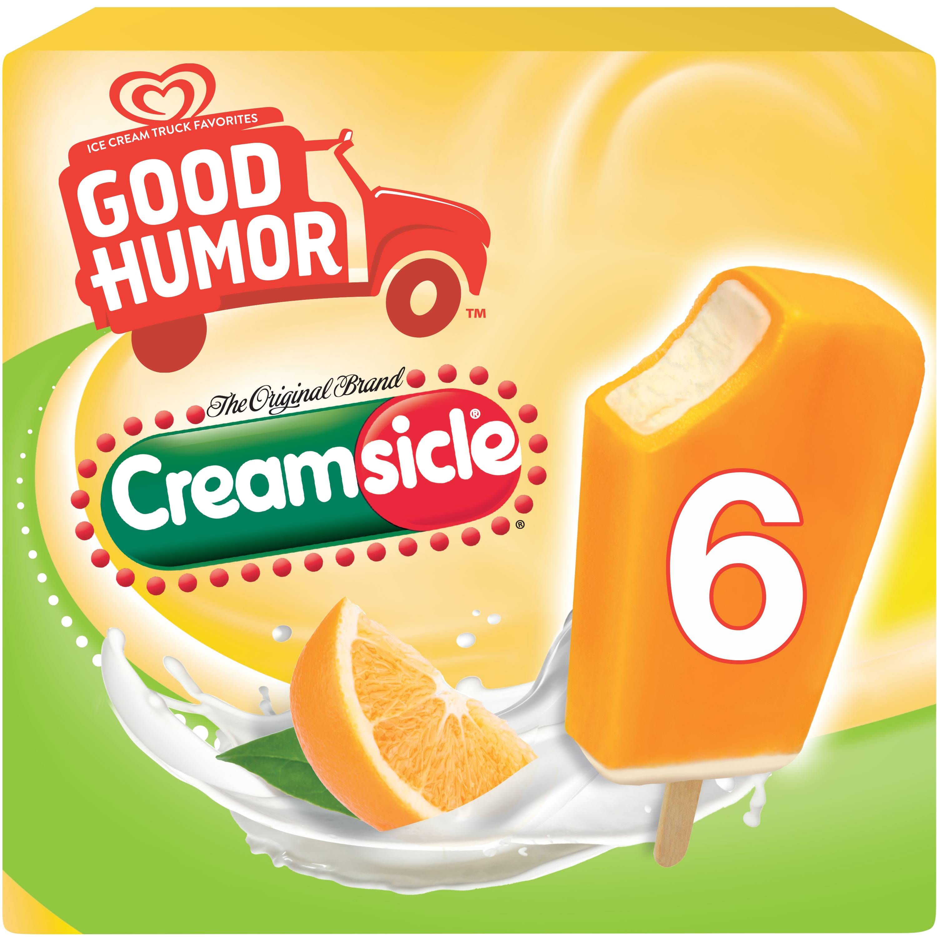 Good Humor Ice Cream Bars Creamsicle Just 100 Calories A Bar Nutrition & Ingredients GreenChoice