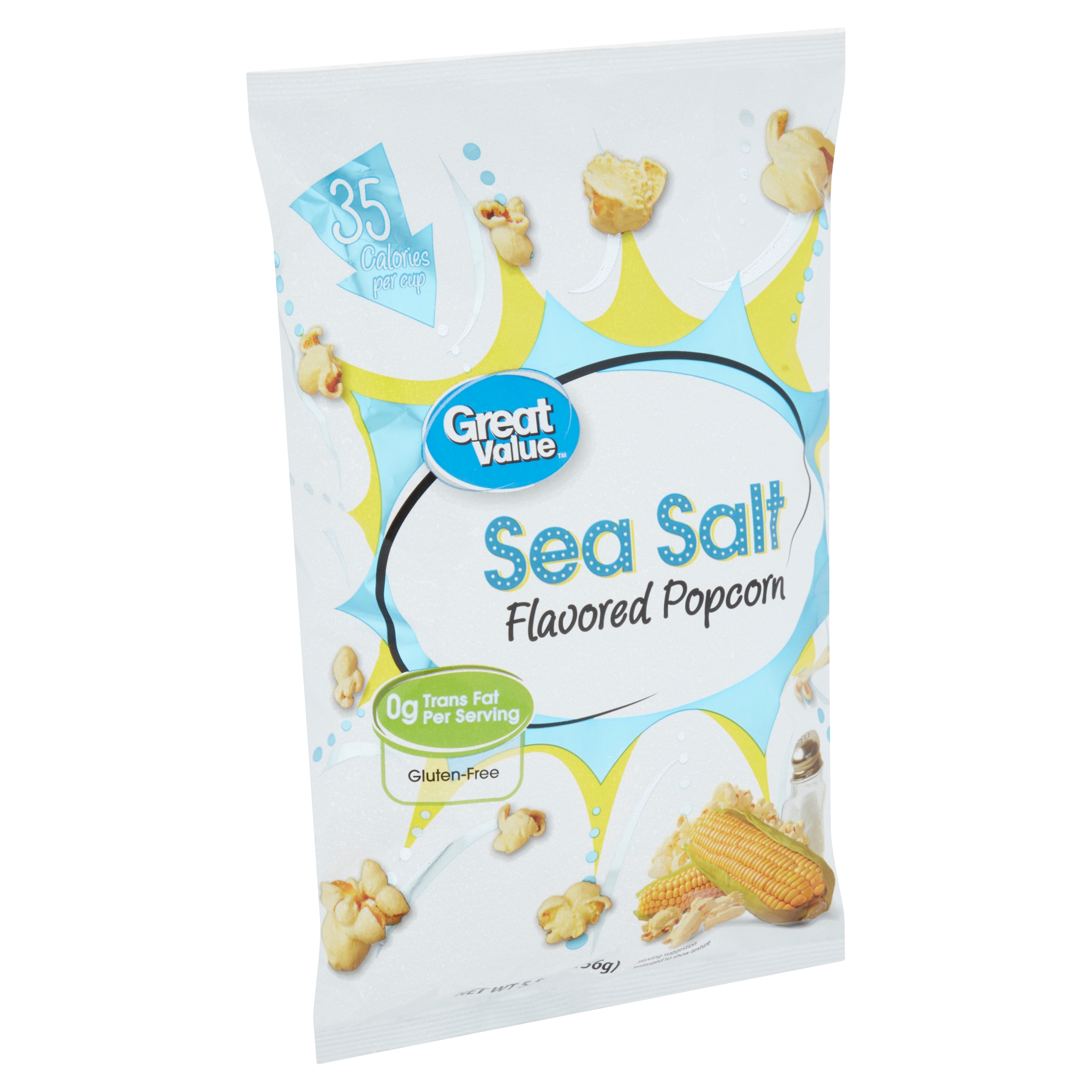 Buy Great Value Sea Salt Flavored Popcorn it's vegetarian