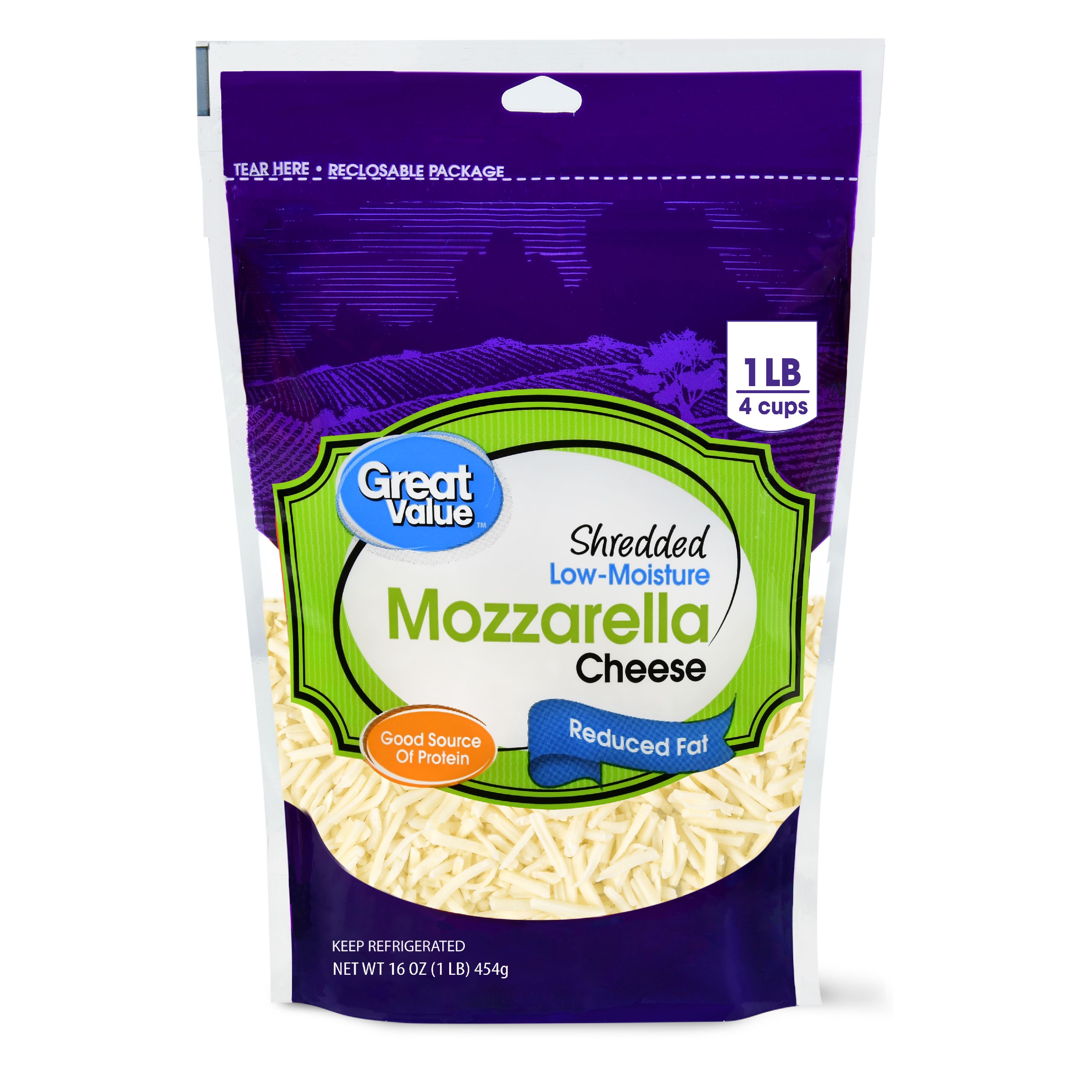 Buy Great Value Shredded Mozzarella Cheese it's pescatarian, gluten