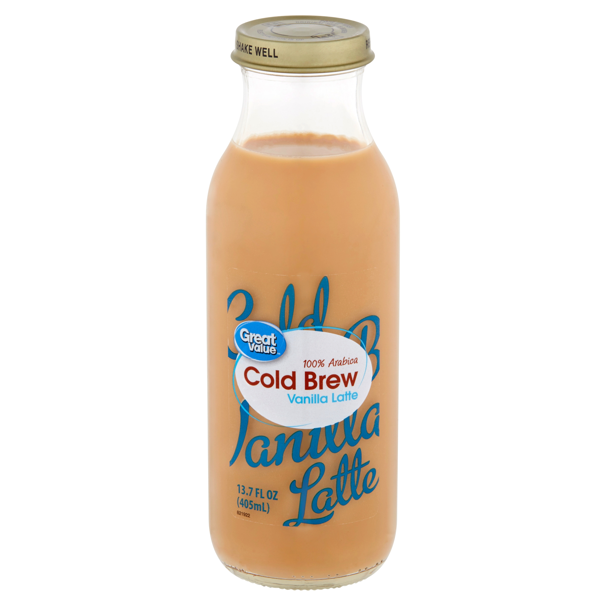 Buy Great Value Vanilla Latte Cold Brew Coffee it's vegetarian