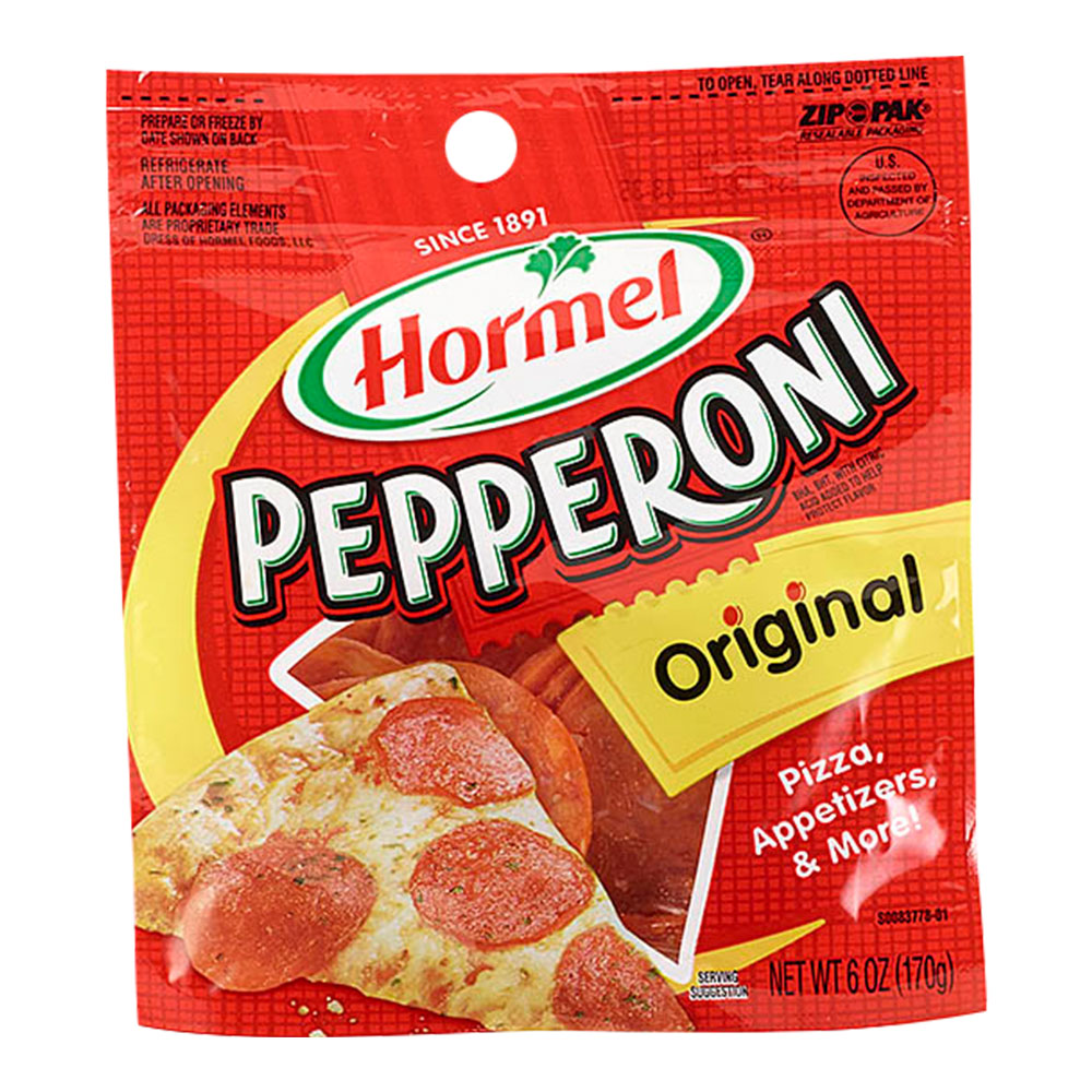 Hormel Pepperoni Original Pillow Pack Nutrition & Ingredients