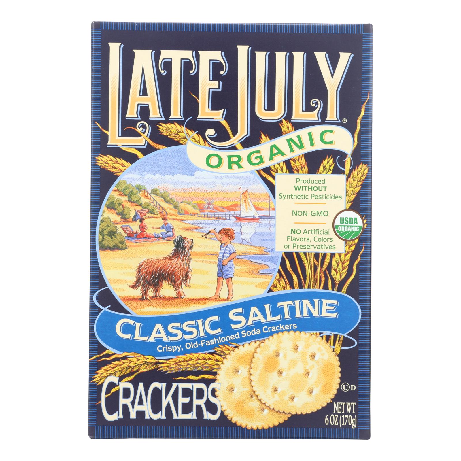 Late july snacks organic classic saltine crackers nutrition