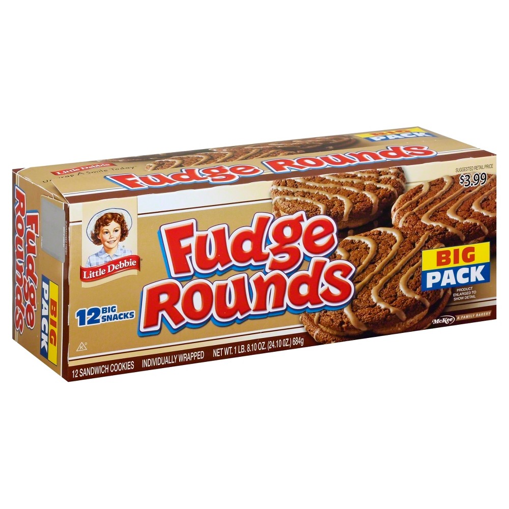 Little Debbie Sandwich Cookies Fudge Rounds Nutrition & Ingredients