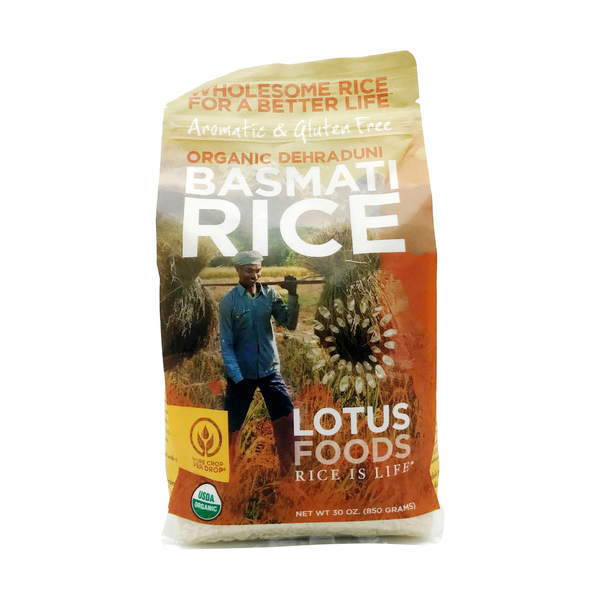 Lotus Foods Organic White Basmati Rice Nutrition & Ingredients