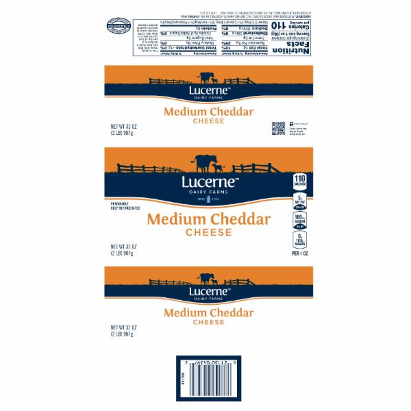 Buy Lucerne Dairy Farms Medium Cheddar Cheese it's gluten free, keto