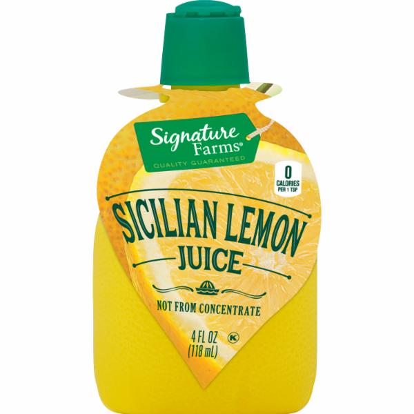 Signature Farms Sicilian Lemon Juice Not From Concentrate Nutrition