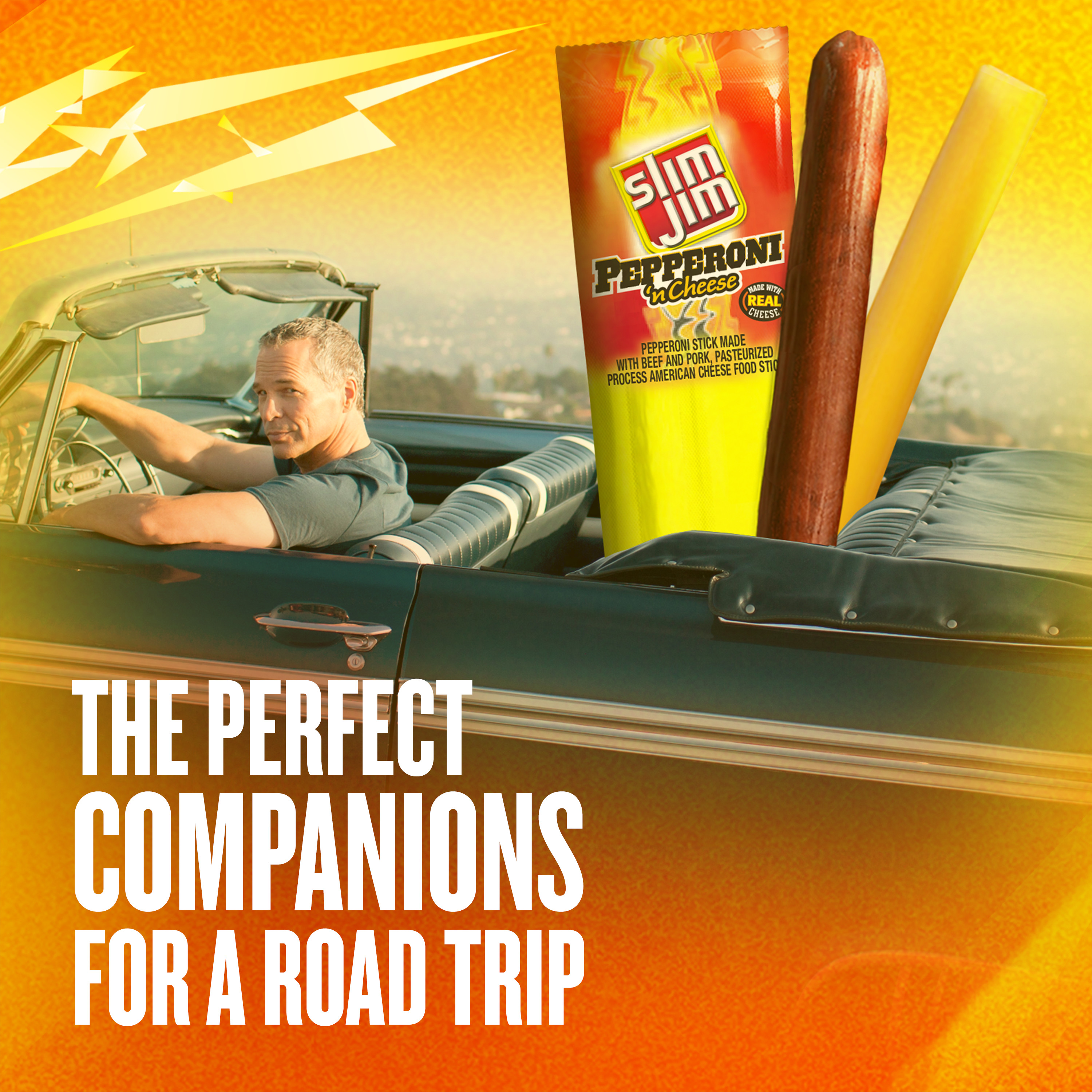 thumbnail image 2 of Slim Jim Pepperoni 'n Cheese Sticks - 18 Count Box, Great Snack Pack 2 of 2