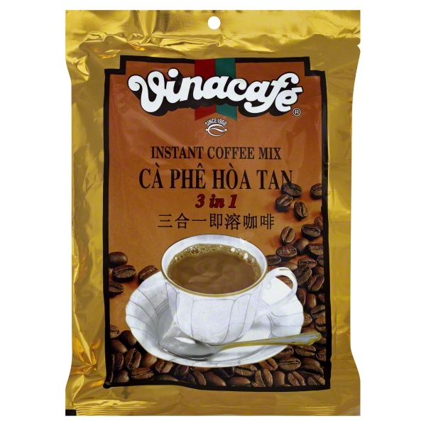 Vinacafe 3in1 Instant Coffee Packets Nutrition & Ingredients GreenChoice