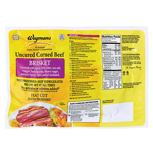 Wegmans Food You Feel Good About Uncured Corned Beef Brisket Nutrition