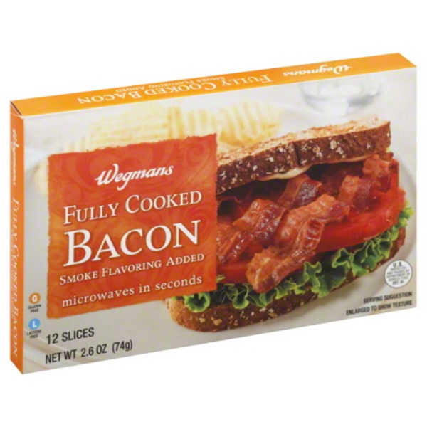 Buy Wegmans Fully Cooked Bacon it's gluten free, low fodmap & keto