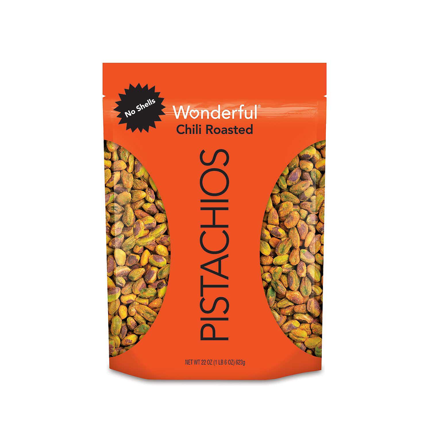 Wonderful No Shells Chili Roasted Pistachios Nutrition & Ingredients GreenChoice